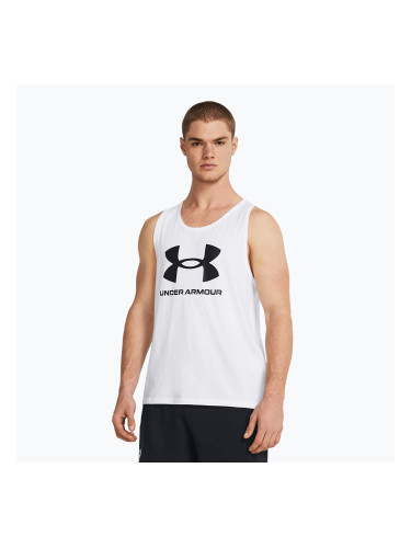 Under Armour Sportstyle Logo бяло/черно мъжки потник