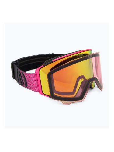 Скиорска маска Neon Ice black/pink/mirror red/amber