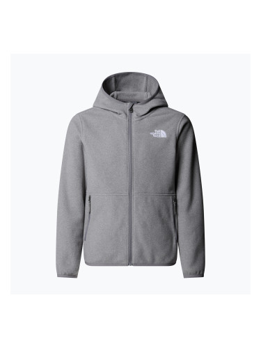 Детски поларен суитшърт The North Face Teen Glacier Full Zip Hoodie mid grey heather