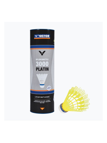 Совалки за бадминтон VICTOR Nylon Shuttle 3000 slow 6 бр. жълт