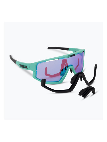 Очила за колоездене Bliz Fusion Nano Optics Nordic Light S2 матови тюркоаз/бегония/виолетово синьо мулти