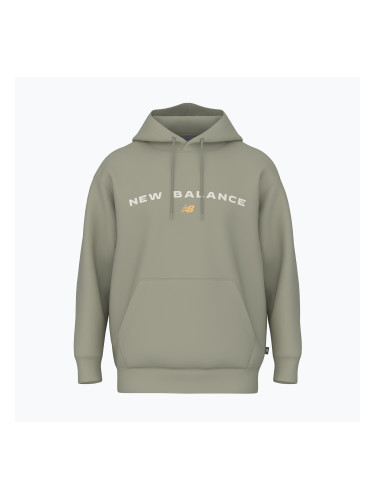 Мъжки New Balance Reimagine Fleece Hraphic Hoody olivine суитшърт