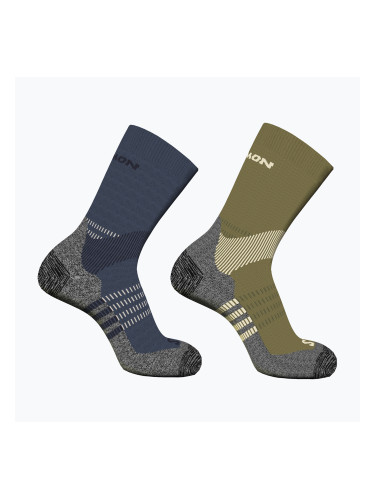 Чорапи Salomon X Ultra Access Crew 2 чифта gothic olive/grisaille