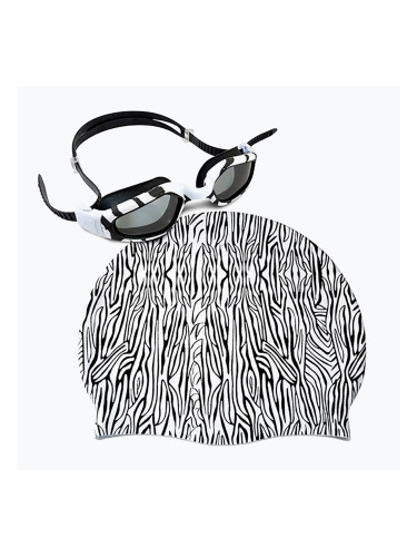 Комплект RAS WT шапка + очила бяла