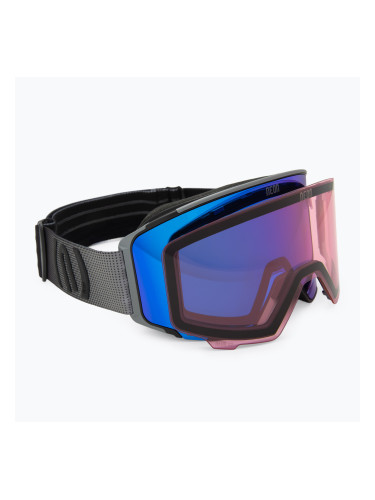 Скиорска маска Neon Ice black/anthracite/mirror blue/amber