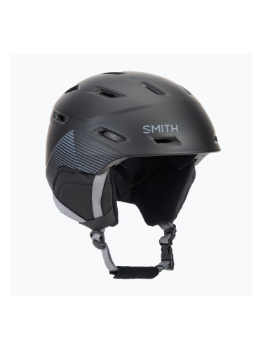 Ски каска Smith Mission matte black stripes