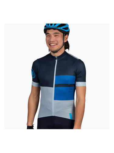 Мъжка колоездачна тениска Endura FS260 Print S/S ink blue