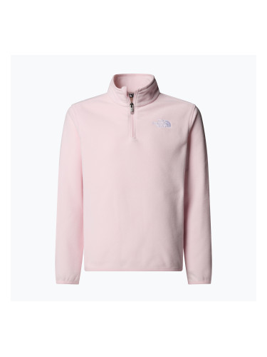 Детски суитшърт от полар The North Face Teen Glacier 1/4 Zip pale blossom