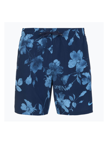 Мъжки бански шорти Nike Fine Floral 7" Volley midnight navy