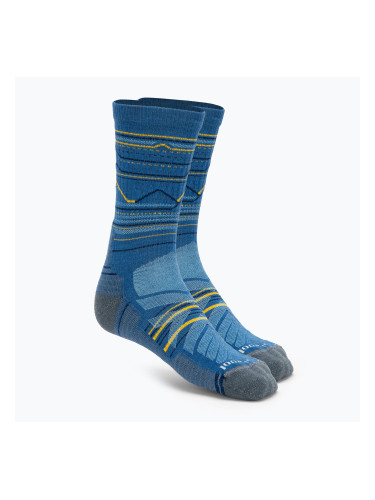 Smartwool Hike Light Cushion Mountain Pattern Crew трекинг чорапи laguna blue
