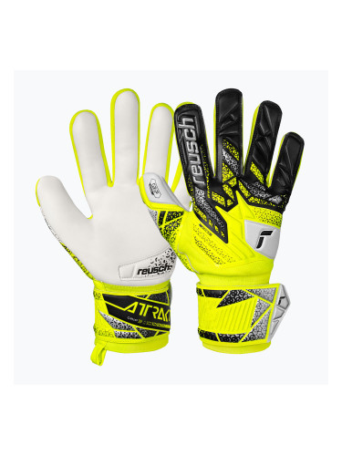 Вратарски ръкавици Reusch Attrakt Grip safety yellow/silver
