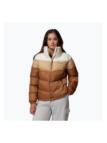 Дамско ватирано яке Columbia Puffect II Colorblock camel brown/canoe/chalk