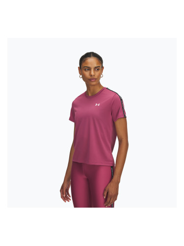 Дамска тениска за тренировка Under Armour Tech Wordmark Tape fuchsia dusk/black/white