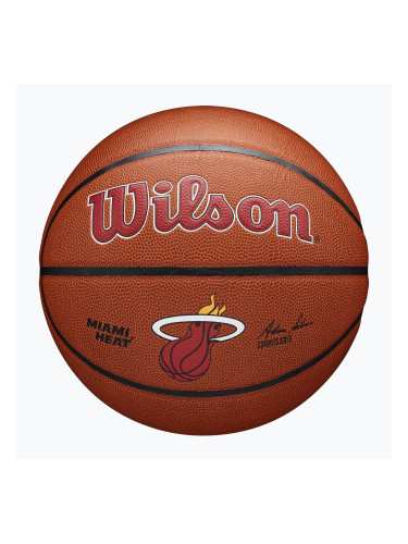 Wilson NBA Team Alliance Miami Heat кафяв размер 7 баскетбол