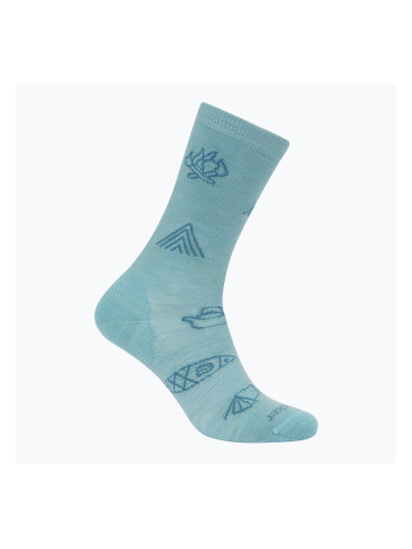Дамски чорапи Icebreaker Merino Ultralight Crew Camp Ess hydro/topaz