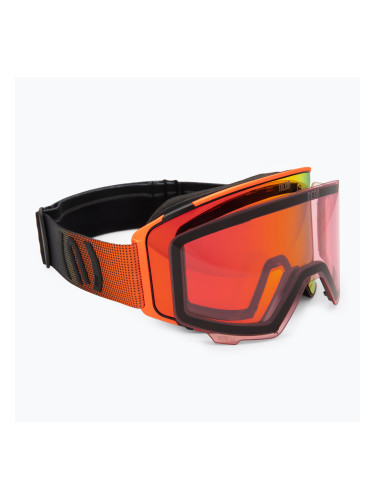 Скиорска маска Neon Ice black/orange/mirror red/amber