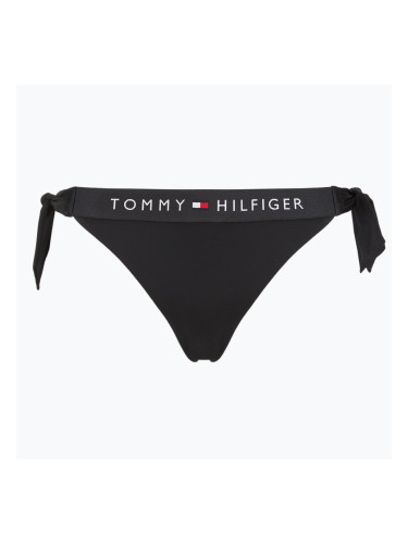 Tommy Hilfiger Side Tie Cheeky долнище на бански костюм черно