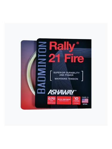 Струна за бадминтон ASHAWAY Rally 21 - комплект бял