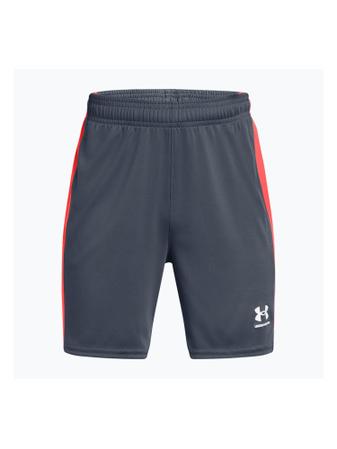 Детски футболни шорти Under Armour Challenger Knit downpour grey / fire / white