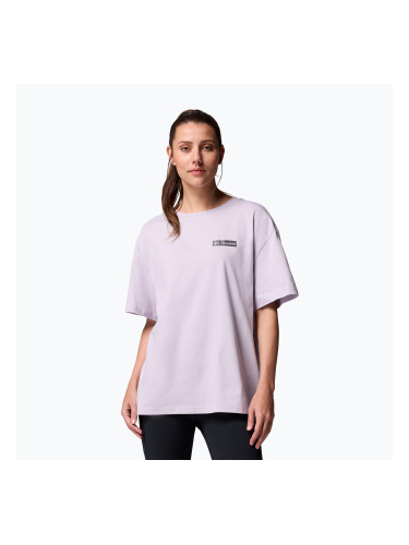 Дамска тениска за трекинг Columbia Rolling Bend Graphic Oversized Tee pearl lavender/mountainview