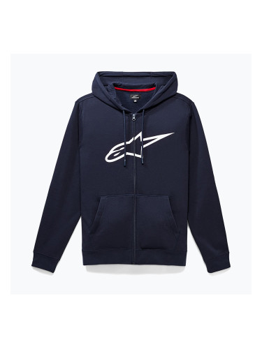 Мъжки суитшърт Alpinestars Ageless II Zip Hoodie navy/white