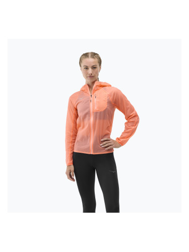 Дамско яке за бягане HOKA Skyflow neon cantaloupe