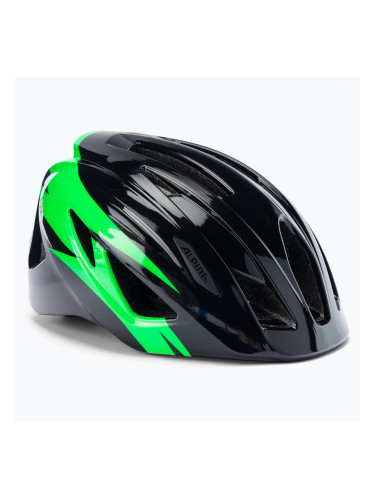 Детска велосипедна каска Alpina Pico black/green gloss