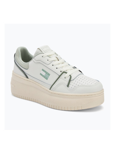 Дамски обувки Tommy Jeans Retro Basket Flatform ecru/misty sage