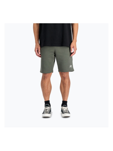 Мъжки къси панталони Alpha Industries Basic Small Logo II тъмно маслинени