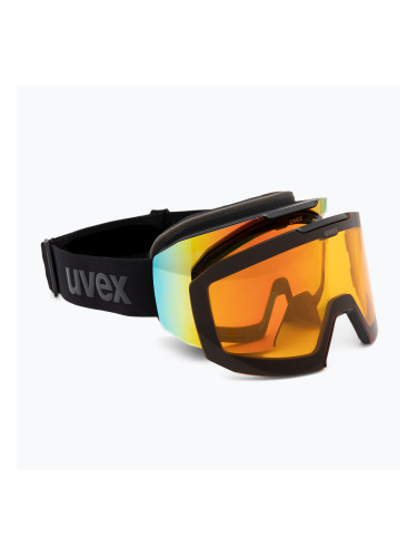 Предпазни ски очила UVEX Evidnt Attract S V + case black matt/mirror rainbow clear