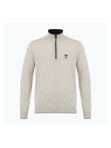 Мъжки пуловер Aeronautica Militare 1/2 Zip sand melange