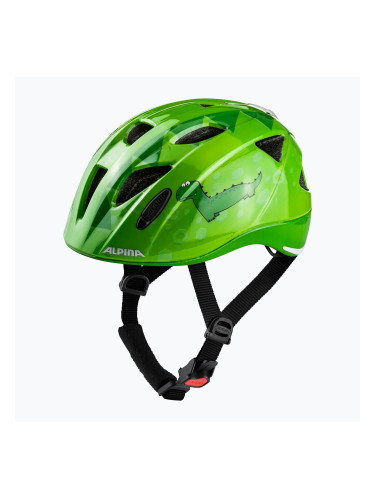 Детска каска за велосипед Alpina Ximo Flash green dino gloss