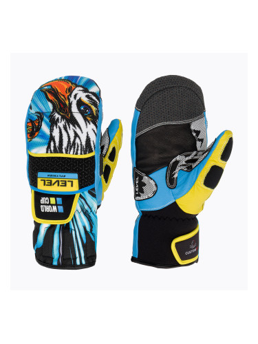 Детски скиорски ръкавици Level Worldcup JR CF Mitt yellow/blue