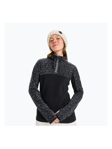 Дамски суитшърт ROXY Sayna Half Zip true black roxygram tonal