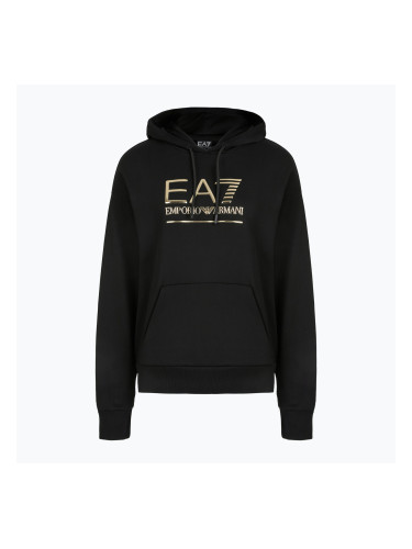 Мъжки суитшърт EA7 Emporio Armani Train Visibility Hoodie black / gold