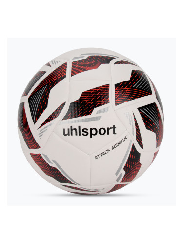 Uhlsport Attack Addglue футболна топка бяло/черно/червено размер 4