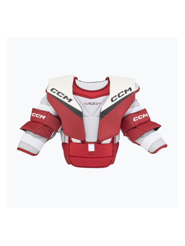 Детска вратарска жилетка за хокей CCM YT Flex 3 YTH бяла/червена