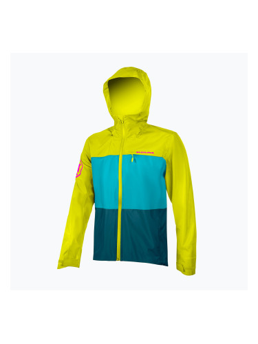 Мъжко яке за колоездене Endura Singletrack II Waterproof lime green