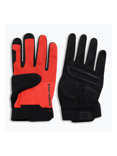Endura Loop ръкавици за колоездене с цял пръст пламък червено