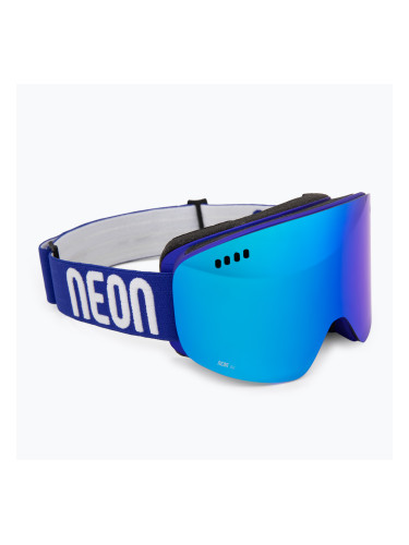 Скиорска маска Neon Light blue/royal/mirror blue