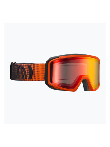 Скиорска маска Neon Eclipse orange/mirror red