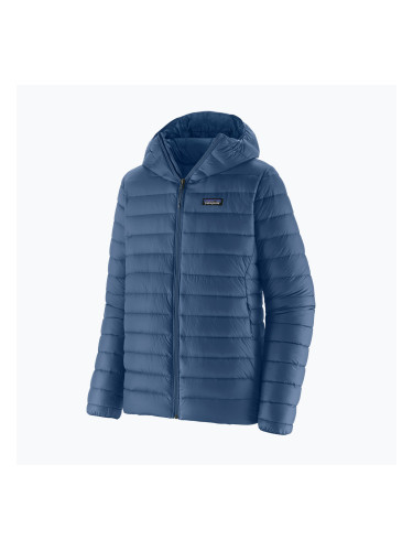 Мъжко пухено яке Patagonia Down Sweater Hoody clement blue