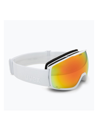 Скиорска маска UVEX Victorious S FM white matt/mirror orange