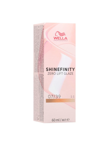 Wella Professionals Shinefinity Zero Lift Glaze полуперманентна тонираща боя за коса цвят 7/39 60 мл.