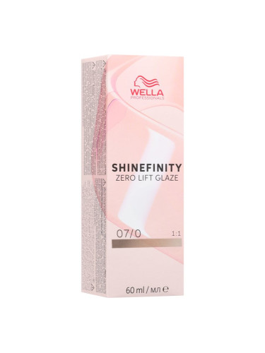 Wella Professionals Shinefinity Zero Lift Glaze полуперманентна тонираща боя за коса цвят 07/0 60 мл.