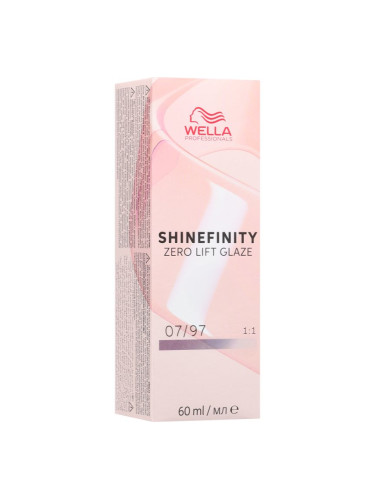 Wella Professionals Shinefinity Zero Lift Glaze полуперманентна тонираща боя за коса цвят 07/97 60 мл.