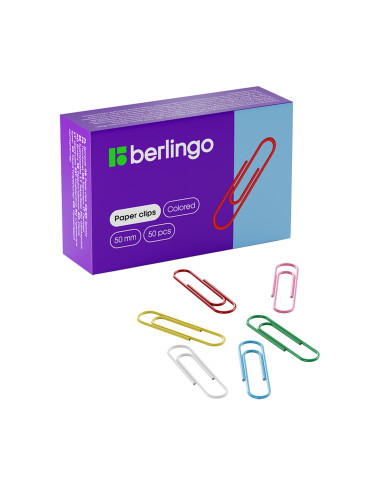 Кламери Berlingo 50мм винил асорти оп50