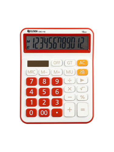 Калкулатор Eleven CDC110W 12разр червен