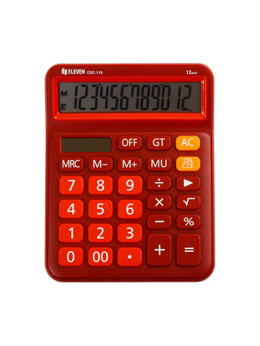 Калкулатор Eleven CDC110RD 12разр червен