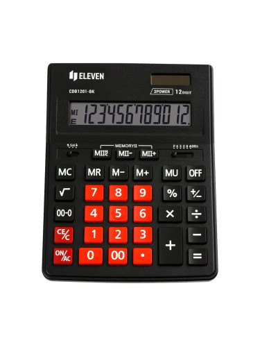 Калкулатор Eleven CDB1201BK 12разр чрв